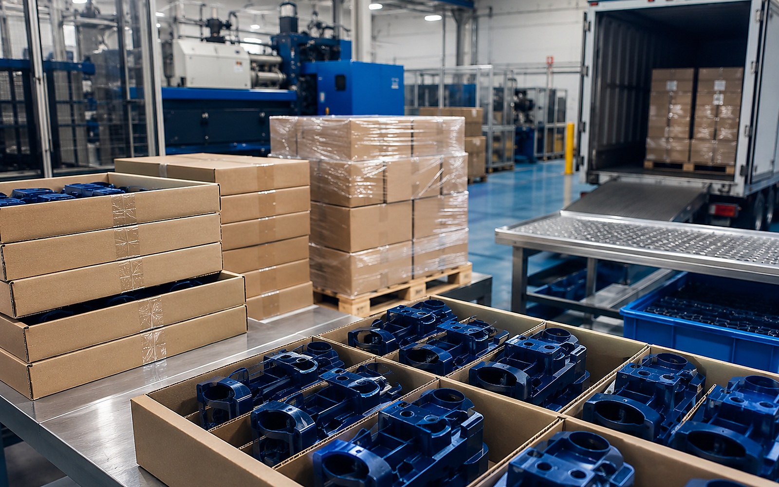 Industrial logistics and production planning context for delivery timing